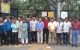 বিএনপি চেয়ারম্যানের কার্যালয়ের সামনে যুবদলের পদবঞ্চিত নেতাদের অবস্থান